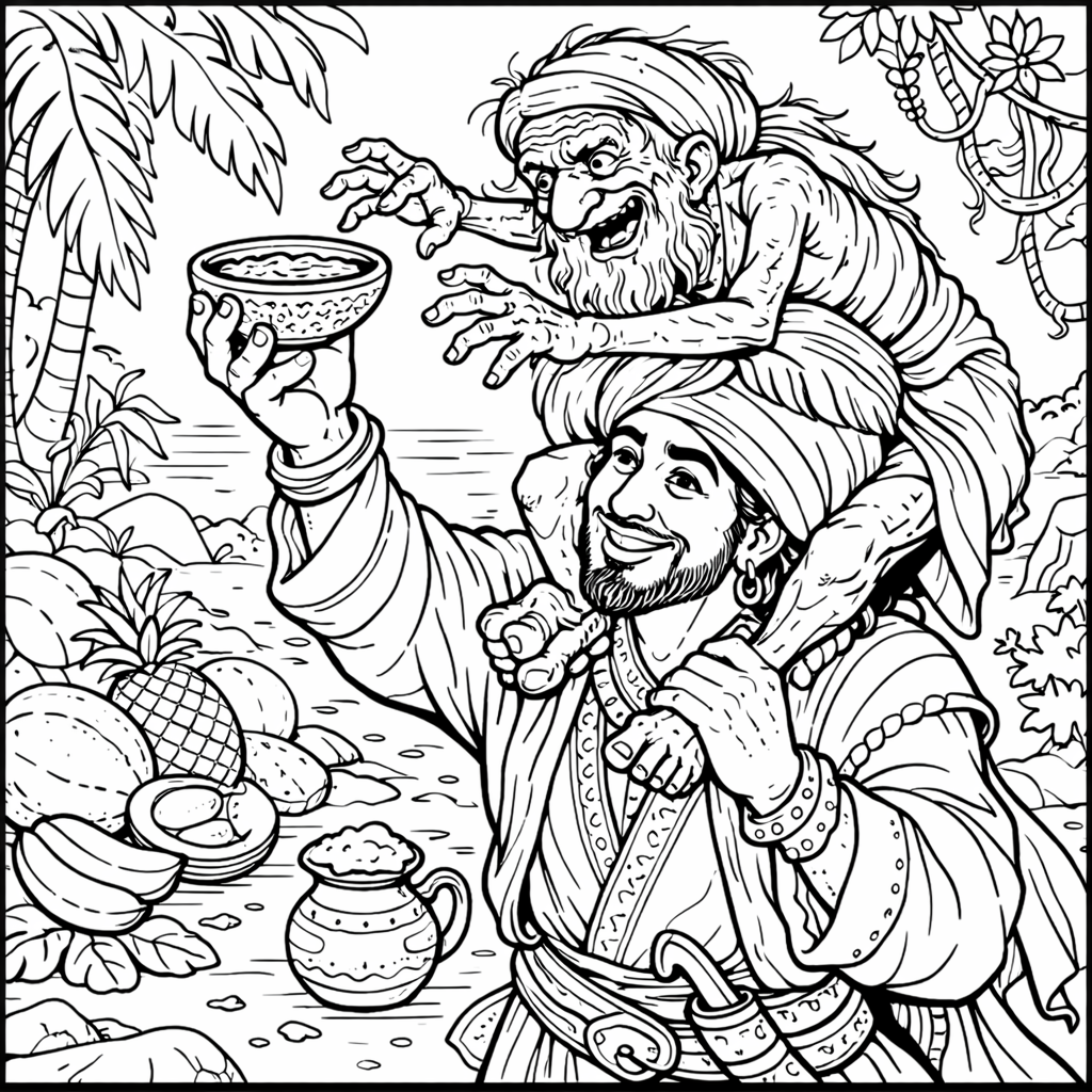 दर्यावर्दी सिंदबादच्या सात सफरी (मराठी) अफलातून भरपूर चित्रांसह, 295 पानांची सम्पूर्ण कथा, Sindbad