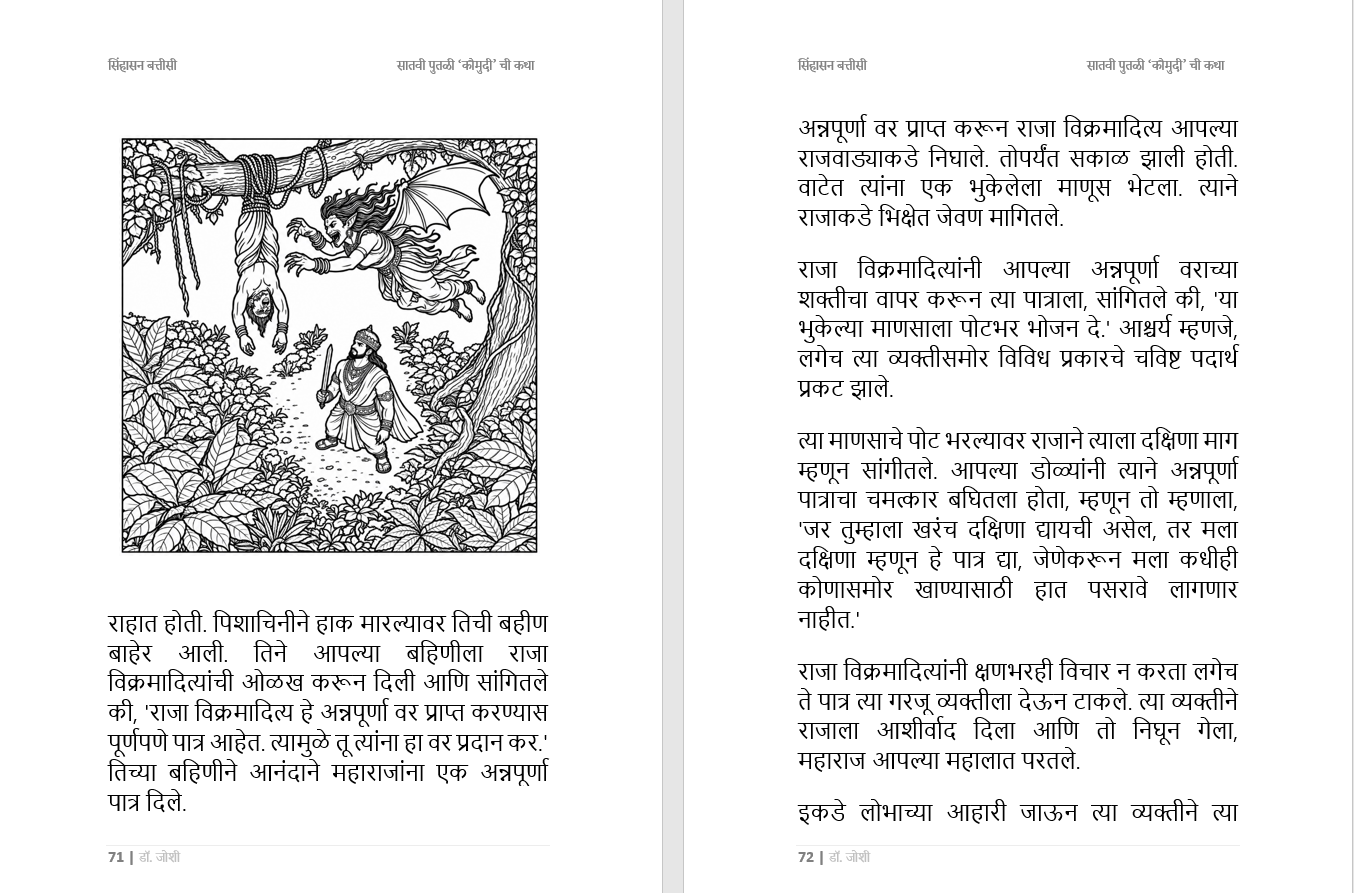 सिंहासन बत्तीसी – प्राचीन भारतीय कथा संग्रह, भरपूर चित्रांसह, 285 पानांची सम्पूर्ण कथा, Sinhasan Battisi