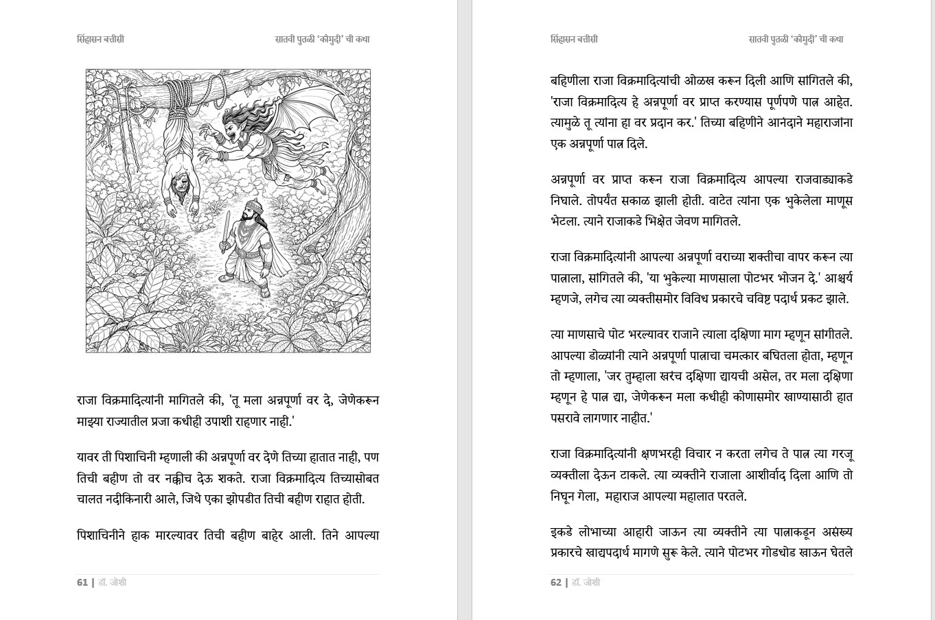 सिंहासन बत्तीसी – प्राचीन भारतीय कथा संग्रह, भरपूर चित्रांसह, 249 पानांची सम्पूर्ण कथा, Sinhasan Battisi