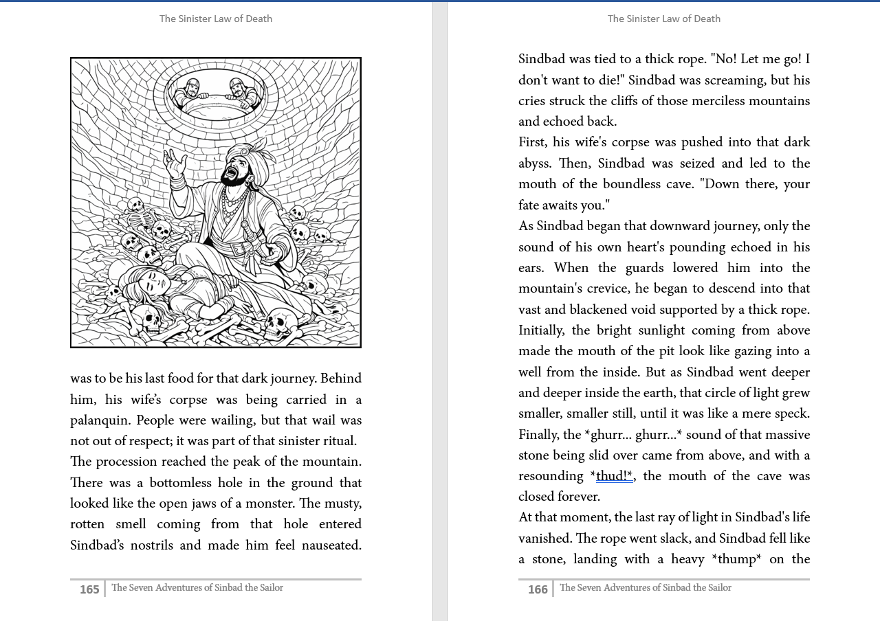 The Seven Adventures of Sinbad the Sailor (290 pages Complete story, 65 beautiful Illustrations)