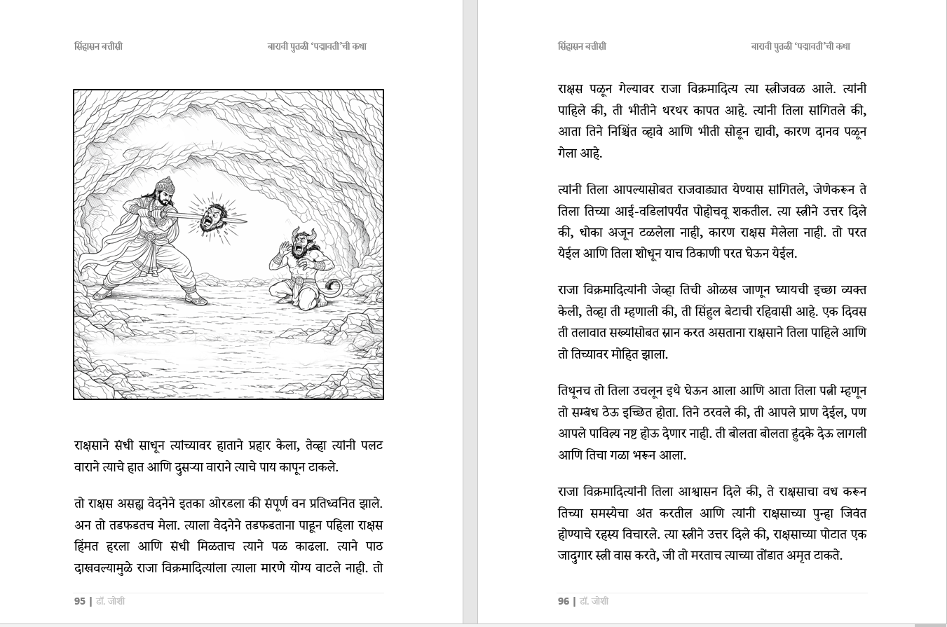 सिंहासन बत्तीसी – प्राचीन भारतीय कथा संग्रह, भरपूर चित्रांसह, 249 पानांची सम्पूर्ण कथा, Sinhasan Battisi