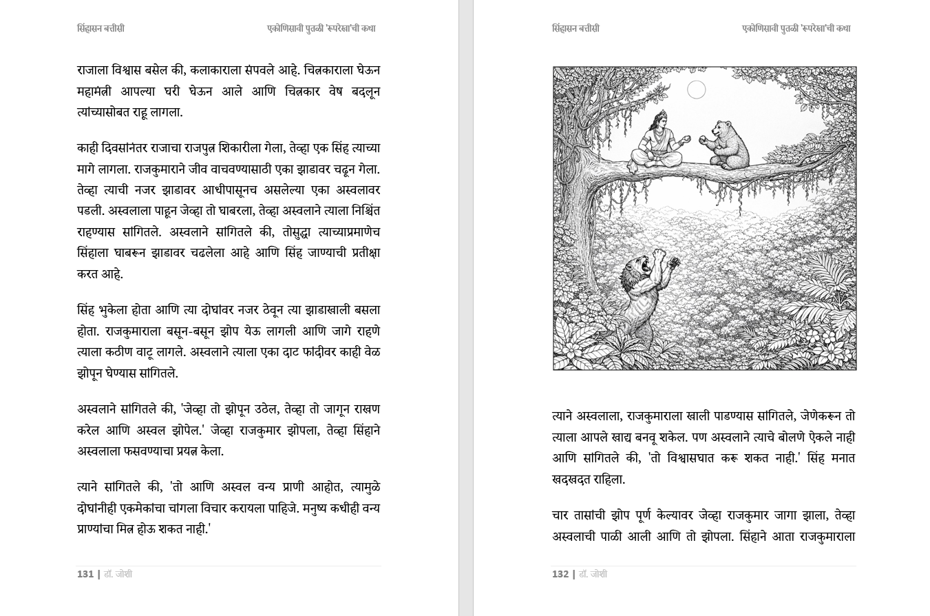 सिंहासन बत्तीसी – प्राचीन भारतीय कथा संग्रह, भरपूर चित्रांसह, 249 पानांची सम्पूर्ण कथा, Sinhasan Battisi
