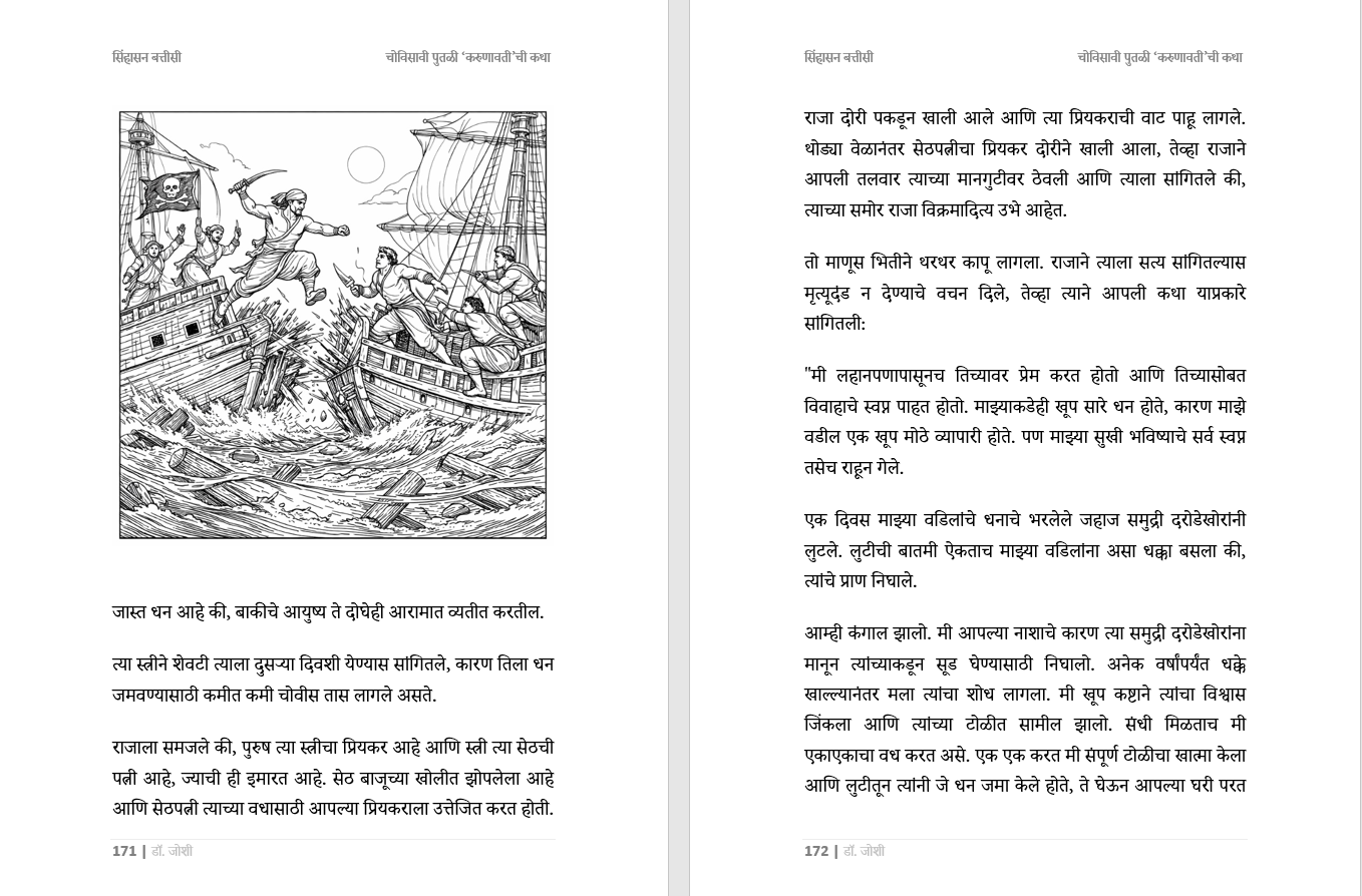 सिंहासन बत्तीसी – प्राचीन भारतीय कथा संग्रह, भरपूर चित्रांसह, 249 पानांची सम्पूर्ण कथा, Sinhasan Battisi