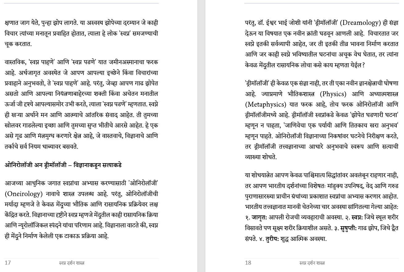 स्वप्न दर्शन शास्त्र,  प्राचीन फल ज्योतिषाचे स्वप्नावरिल भाष्य आणि  तुमचे भविष्य एक सविस्तर चर्चा Dreamology
