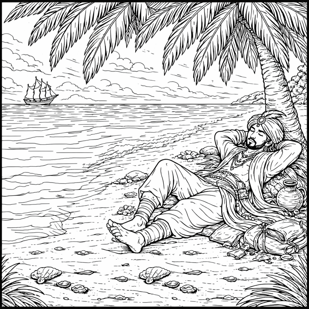The Seven Adventures of Sinbad the Sailor (290 pages Complete story, 65 beautiful Illustrations)