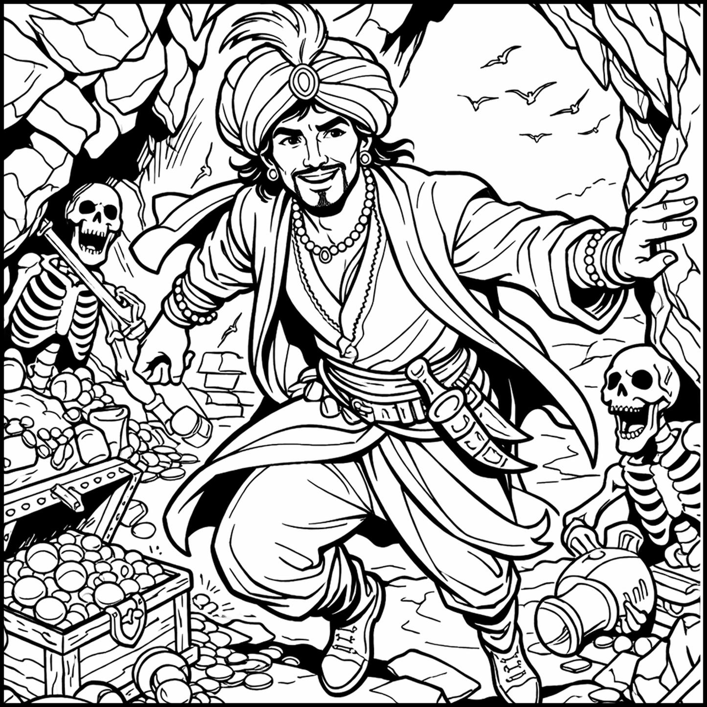 The Seven Adventures of Sinbad the Sailor (290 pages Complete story, 65 beautiful Illustrations)