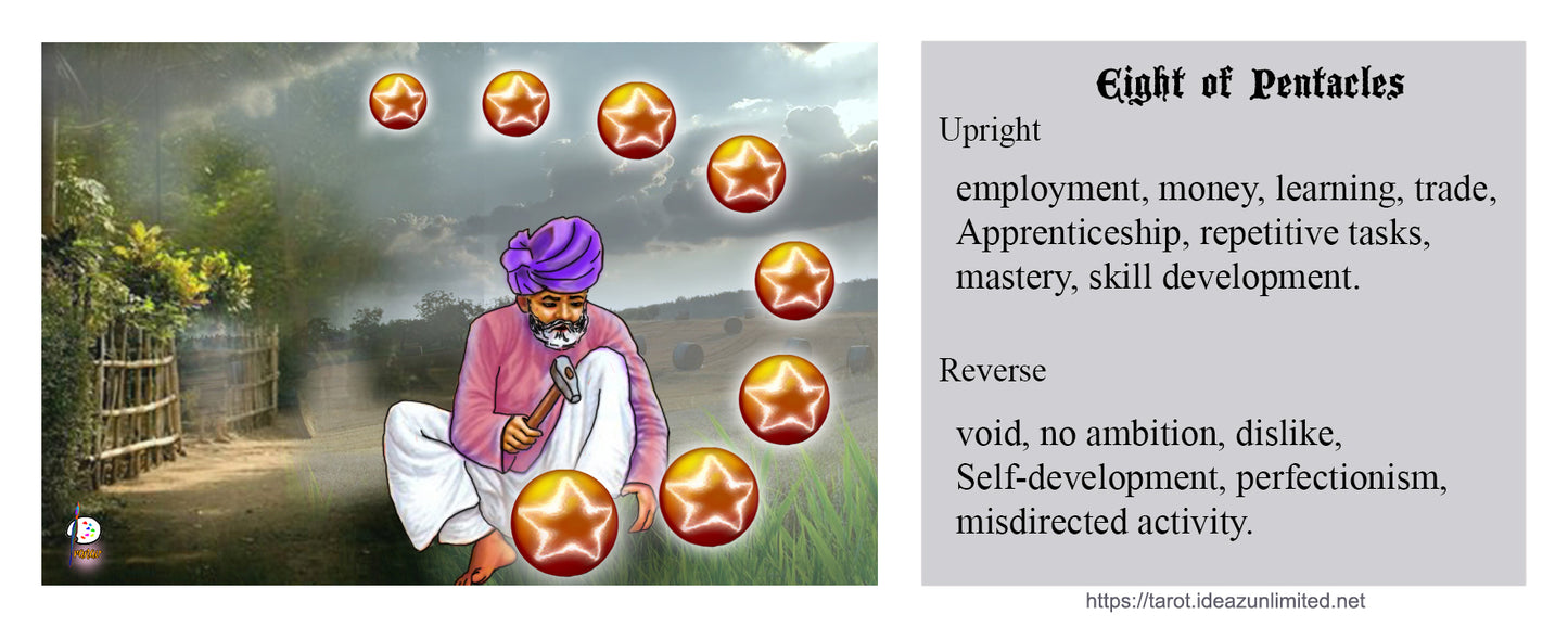 प्राचीन भारतीय टैरो कार्ड्स, 78 कार्ड्स डेक, भविष्यवाणी कार्ड वरच सोप्या इंग्रजीत प्रिंट, हिंदू संस्कृती अनुसार सुंदर चित्र, नवशिक्या पासून ते एक्स्पर्ट पर्यंत सर्व धर्मियांसाठी. Tarot Card Deck 78 cards. 15 x 6 cm size.